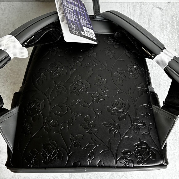 Loungefly Wednesday Addams Mini Floral Backpack Black Embossed main image 5